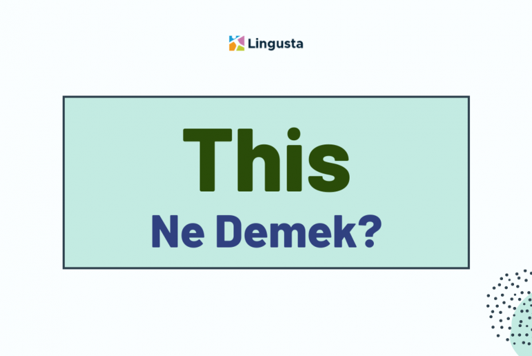 This Ne Demek? This Kelimesi Türkçe Anlamları