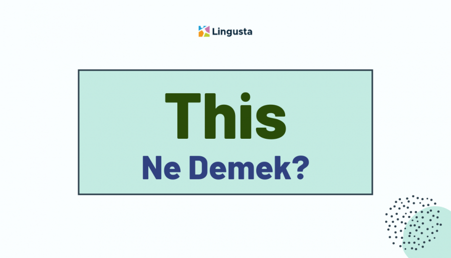 This Ne Demek? This Kelimesi Türkçe Anlamları
